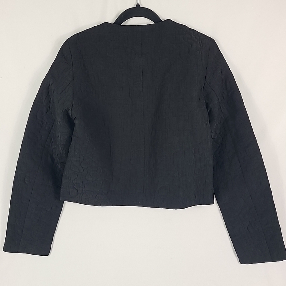 NWT Zara Women's Short Black Quilted Jacket Gold Accent Buttons Sz M - Picture 5 of 5